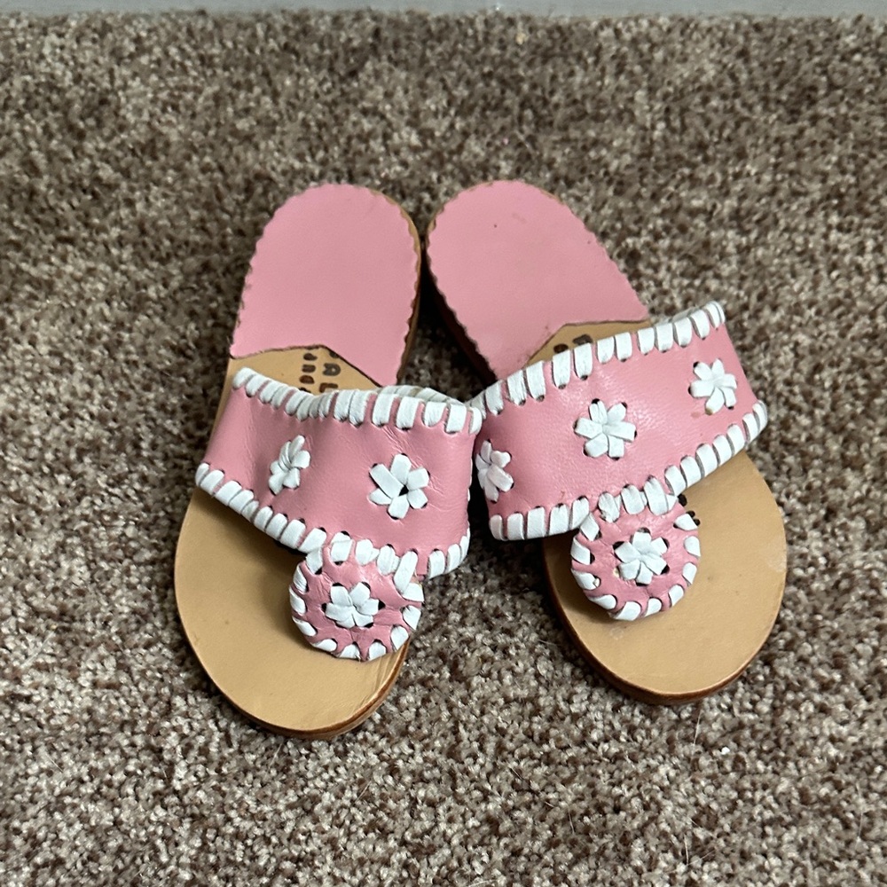 Palm Beach Sandals Pink and White Kids Sandals